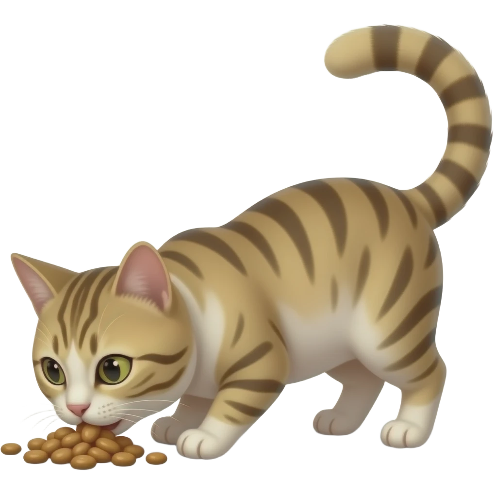 Cat eating floor emoji