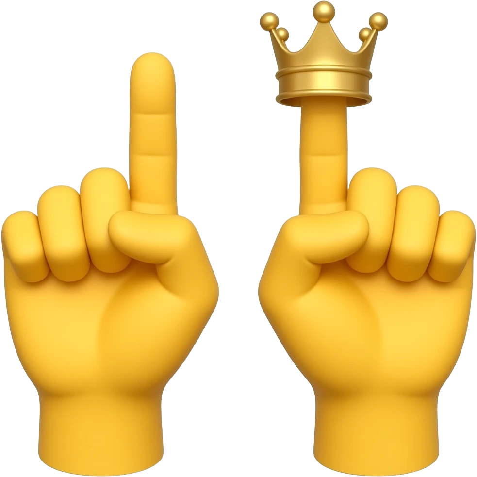 Have the yellow emoji hands do the king gesture i just showed in the last picture emoji