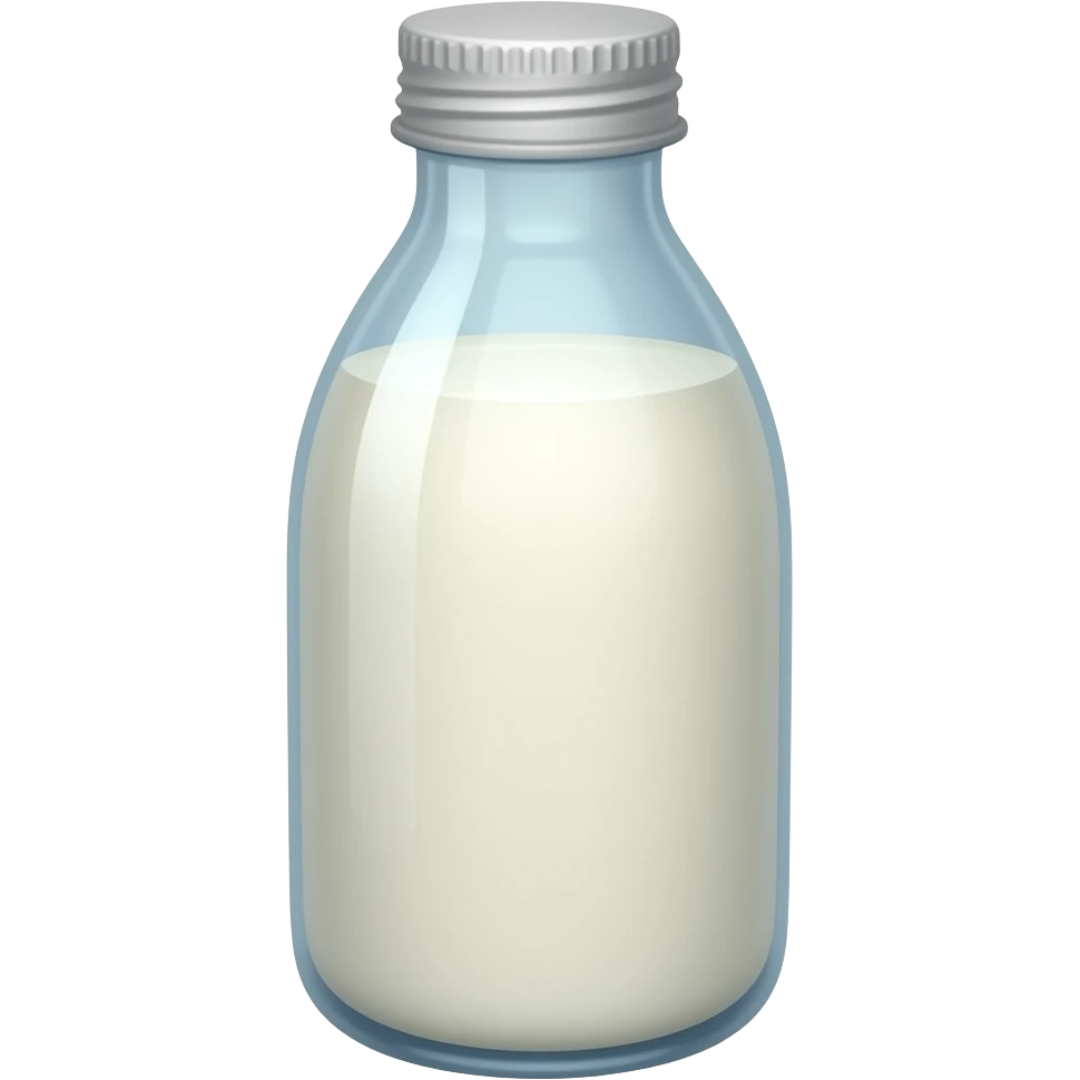 milk in glass bottle emoji
