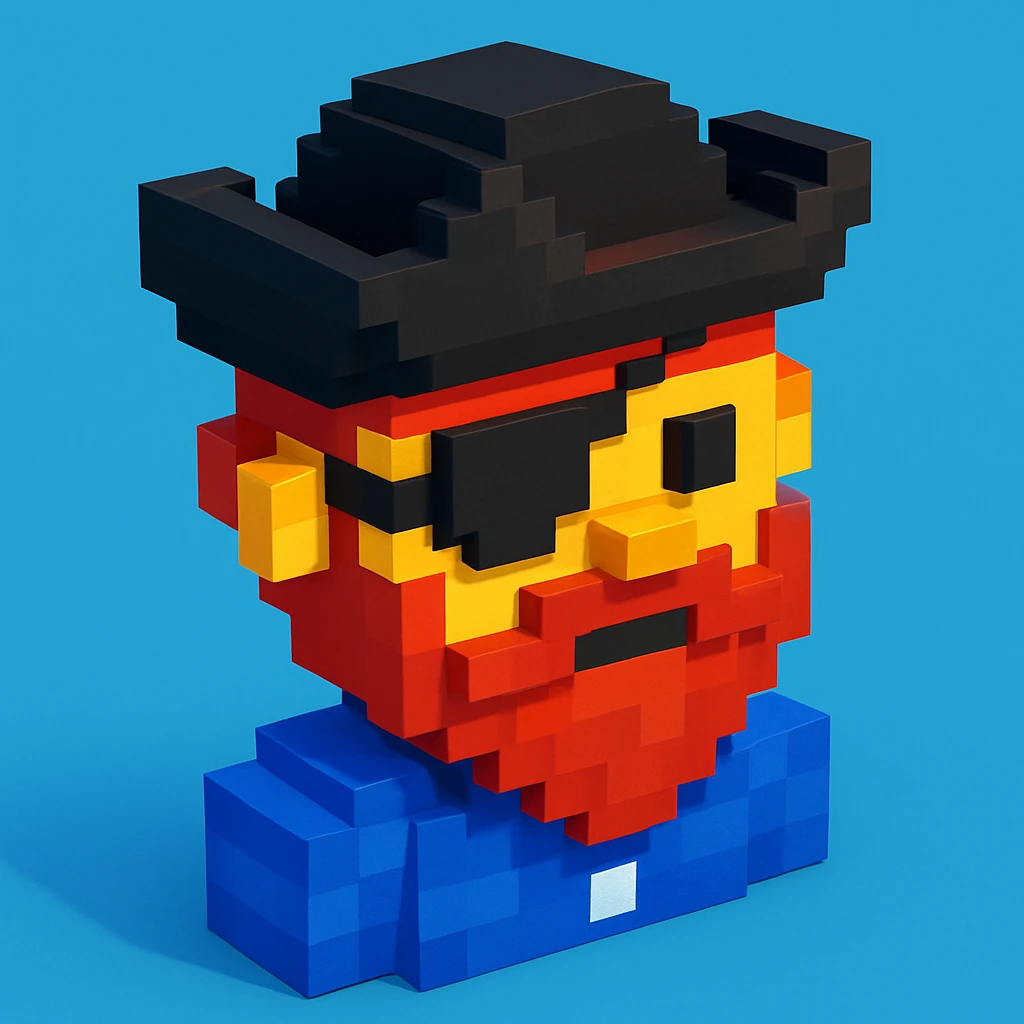 pirate with eyepatch, realistic background emoji