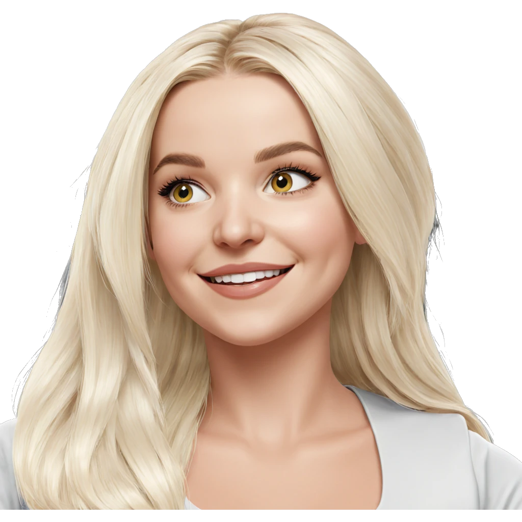 blonde girl smiling portrait emoji
