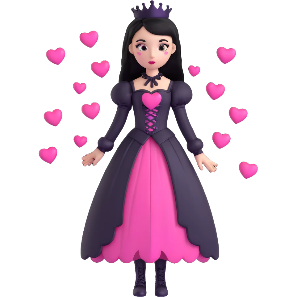 BLACKPINK-inspired gothic clothes ,  hearts, black and pink, cute,  emoji