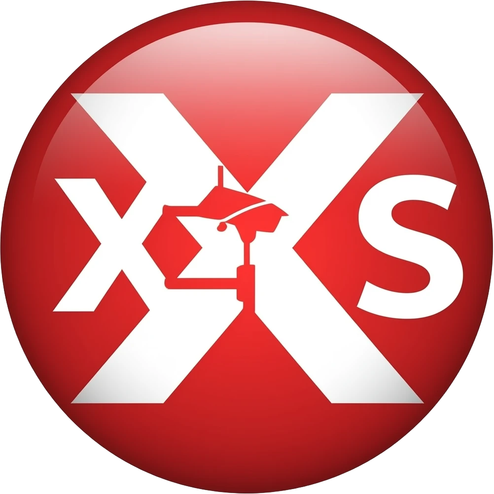 Red filled circle with white X and arrow end point s, CCTV in the centre emoji