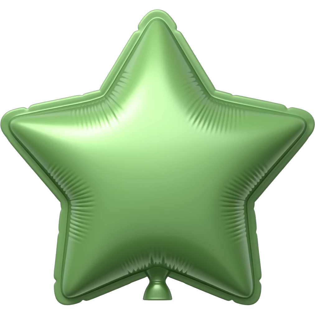 SAGE GREEN  BALLOON STAR emoji