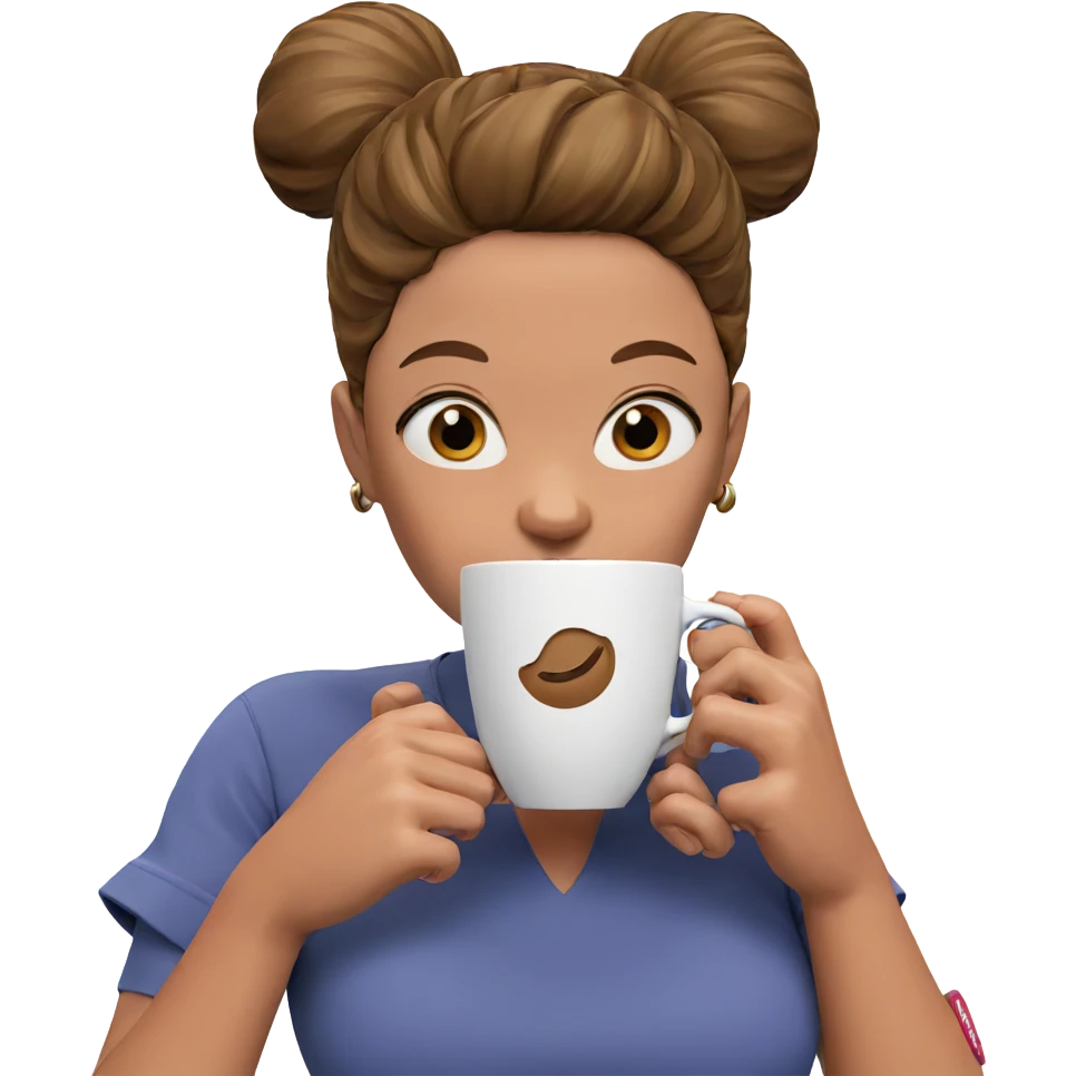 girl with coffee mug emoji