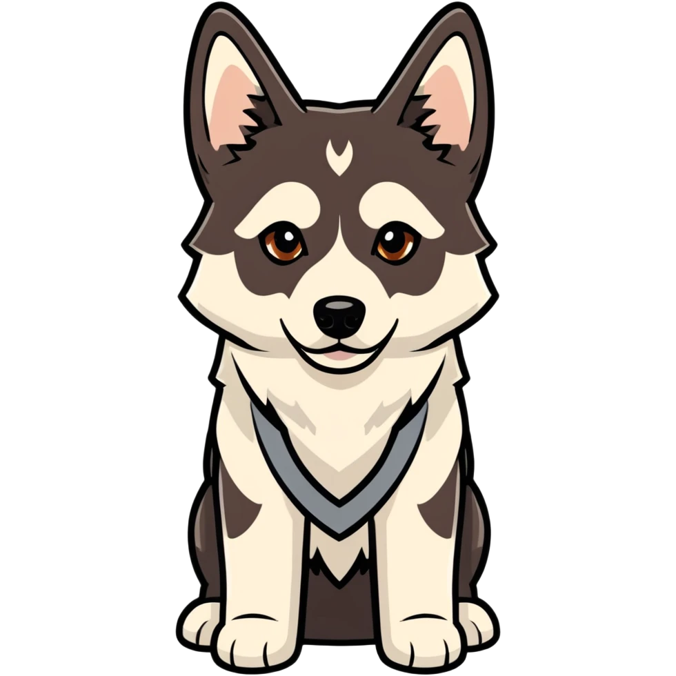 White Shepard with beautiful Brown eyes
 emoji