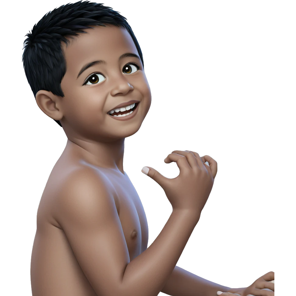 smiling boy with black hair emoji