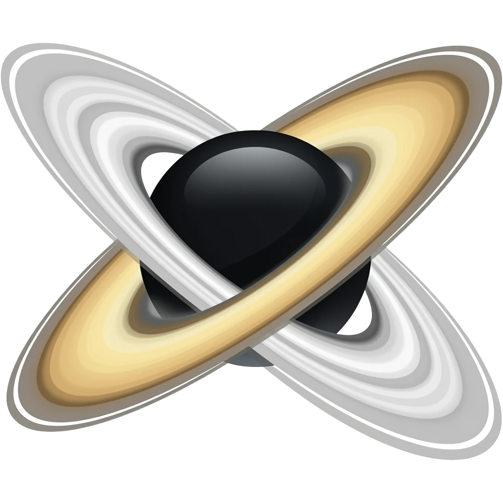 A black hole with a tilted accretion disk emoji