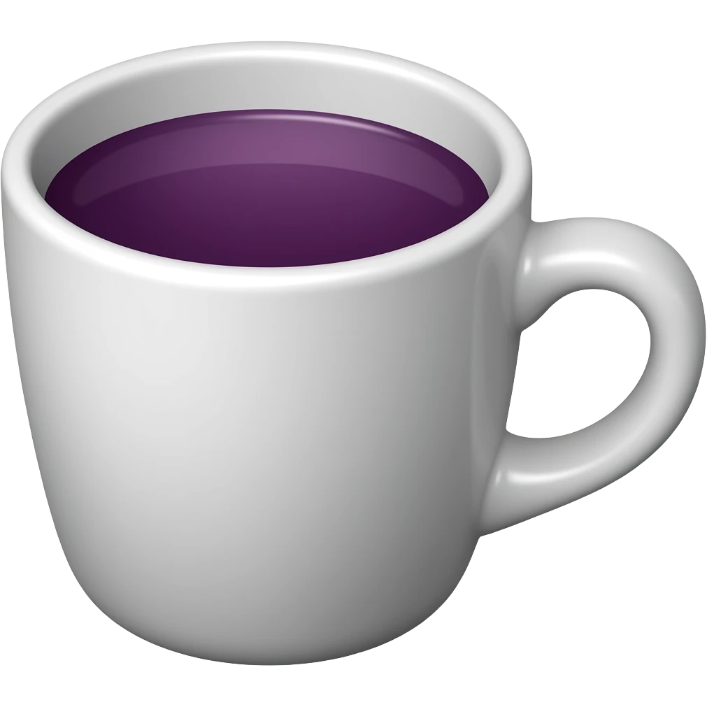 emoji of a cup with a dark purple liquid emoji