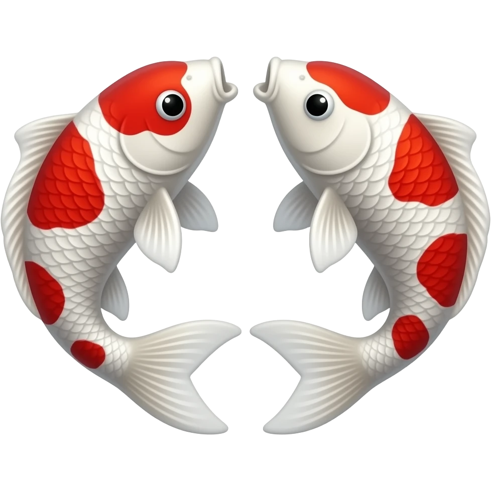 Koi fish flirting dancing emoji