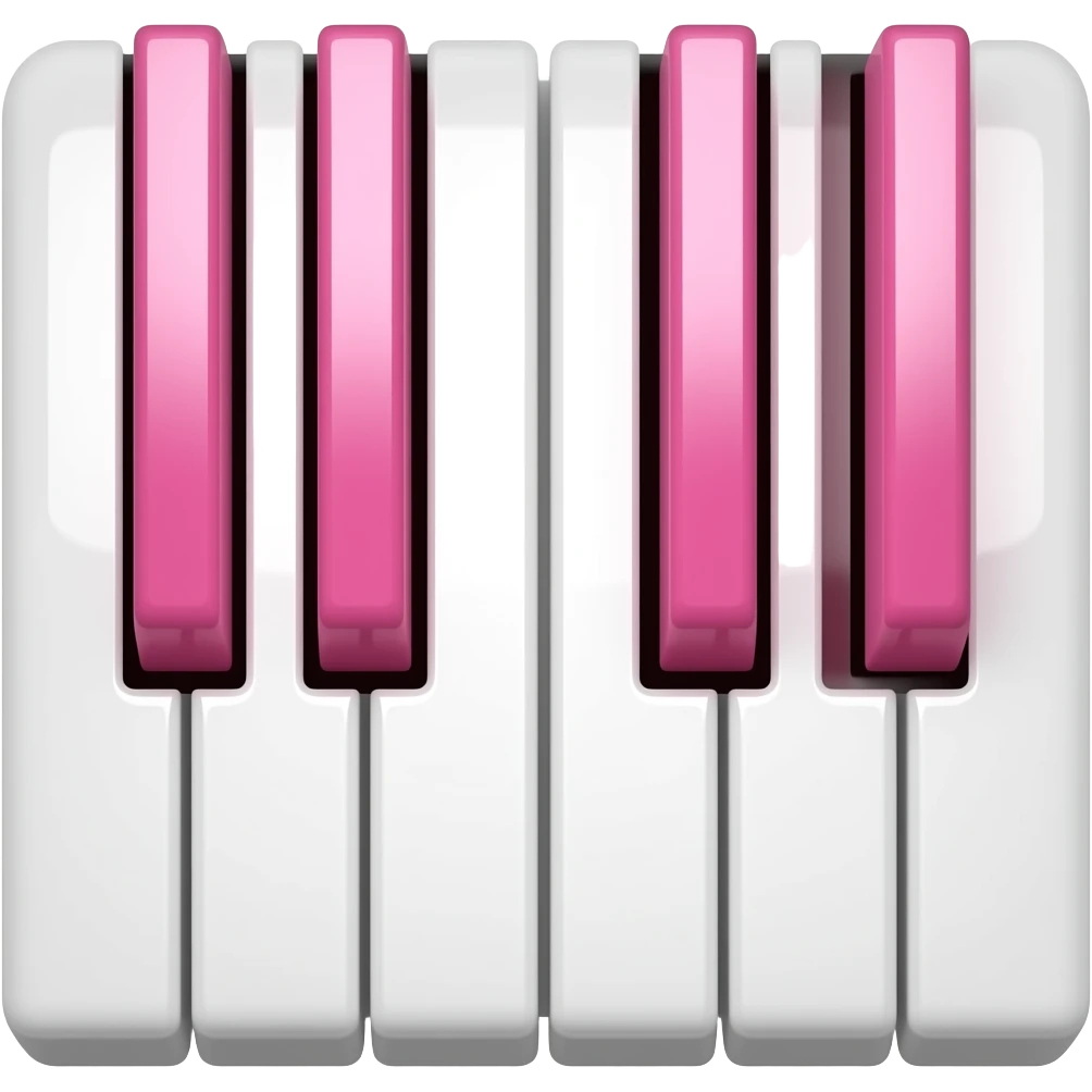 Pink piano keys emoji