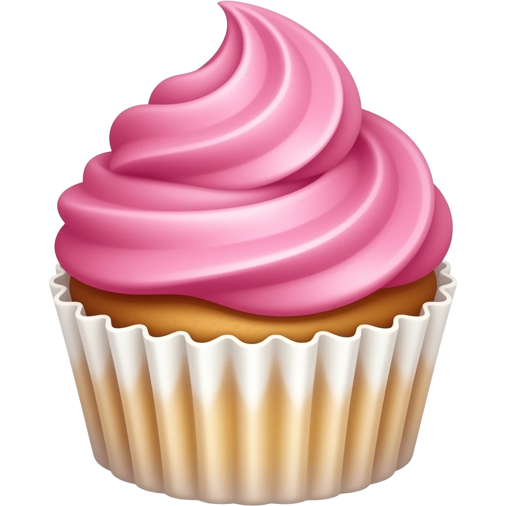 Cupcake with pink icing emoji