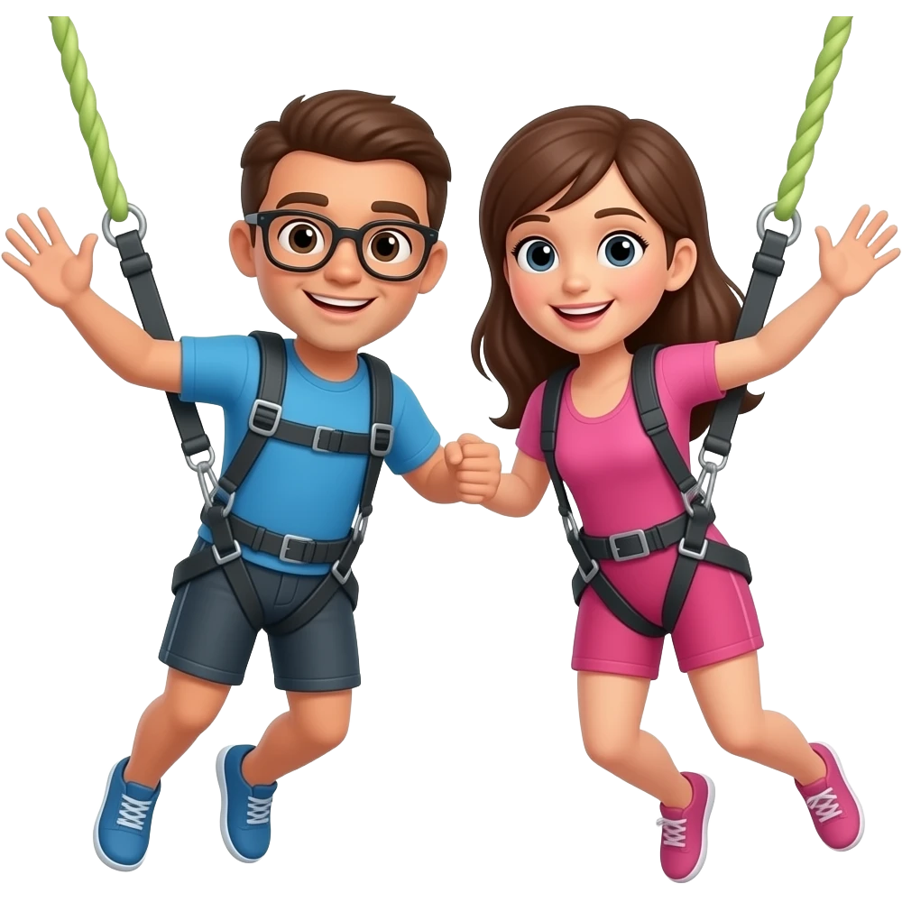 Couple Bungee jumping emoji