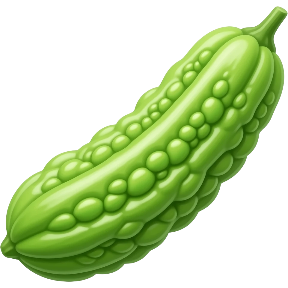 Green bitter gourd emoji