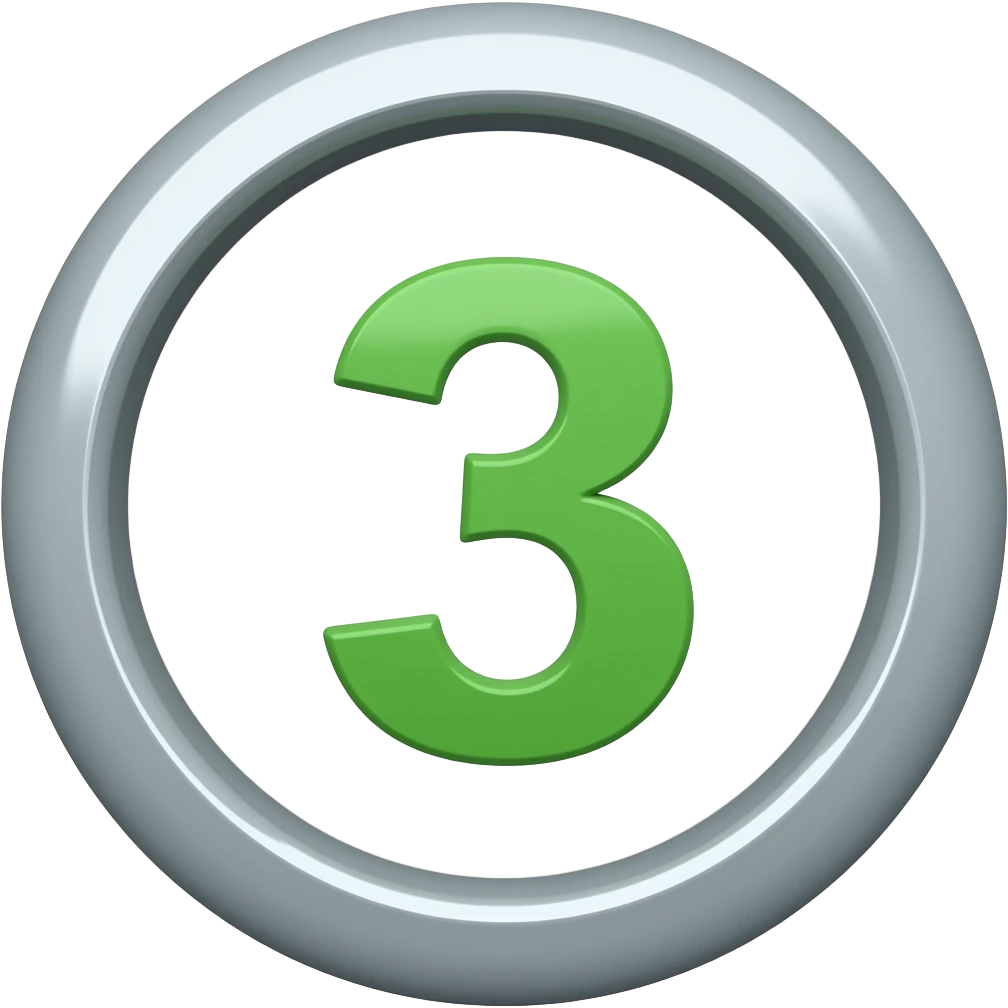 Circled number three emoji