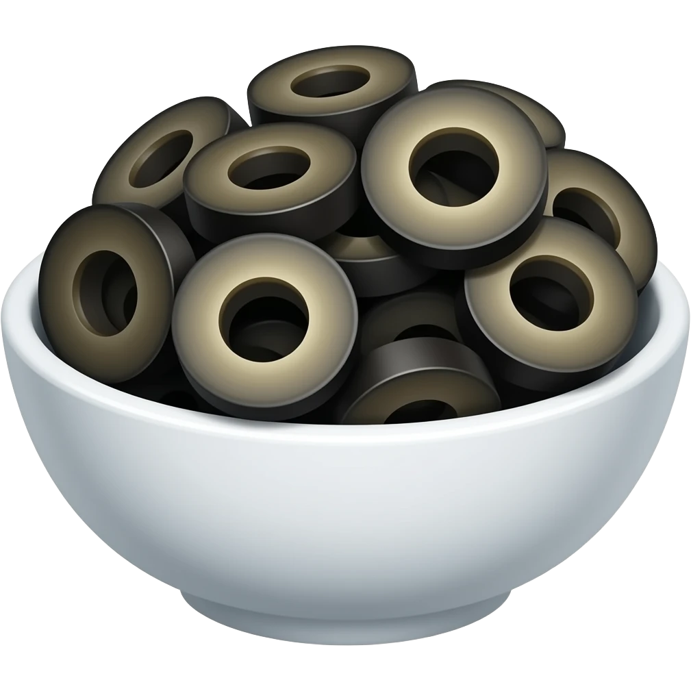 sliced black olives in bowl emoji