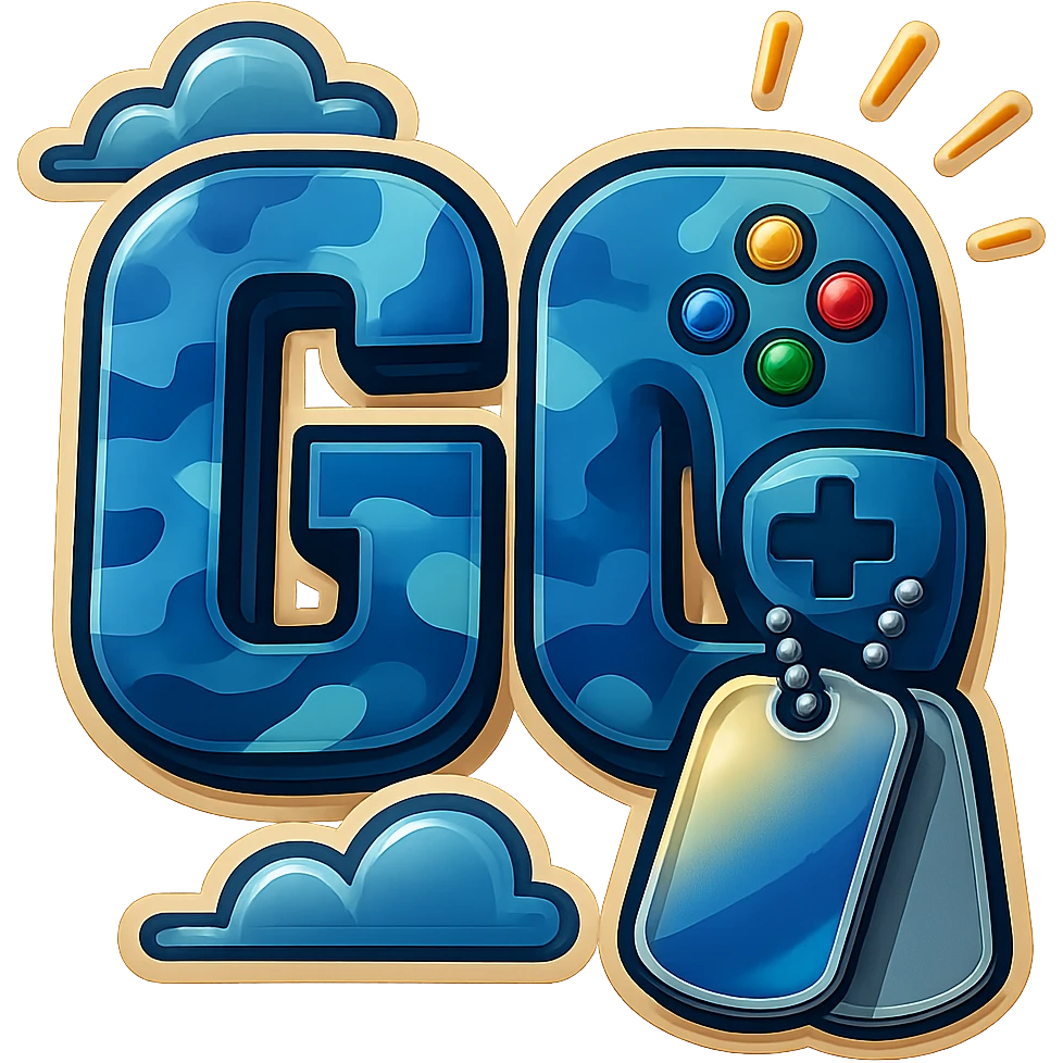 Add a video game controller to the Call of Duty GG emote, maintaining the military and camo style, with no background. emoji