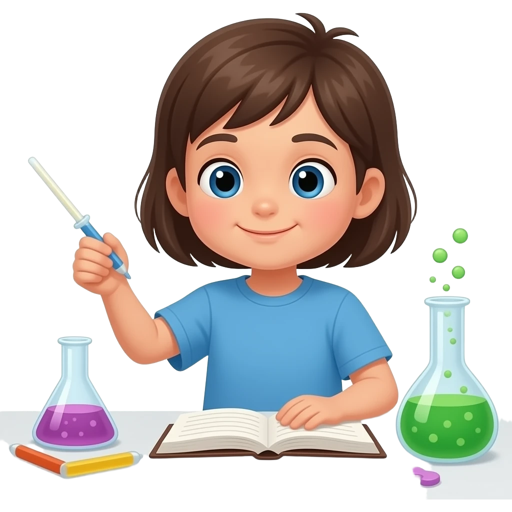 Ребенок проводит опыты emoji