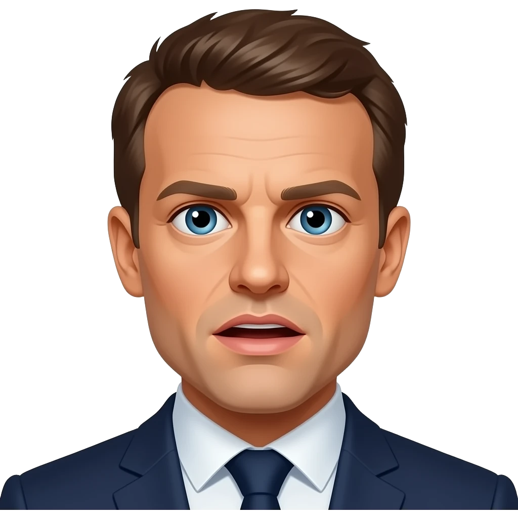 Macron qui est choquée emoji