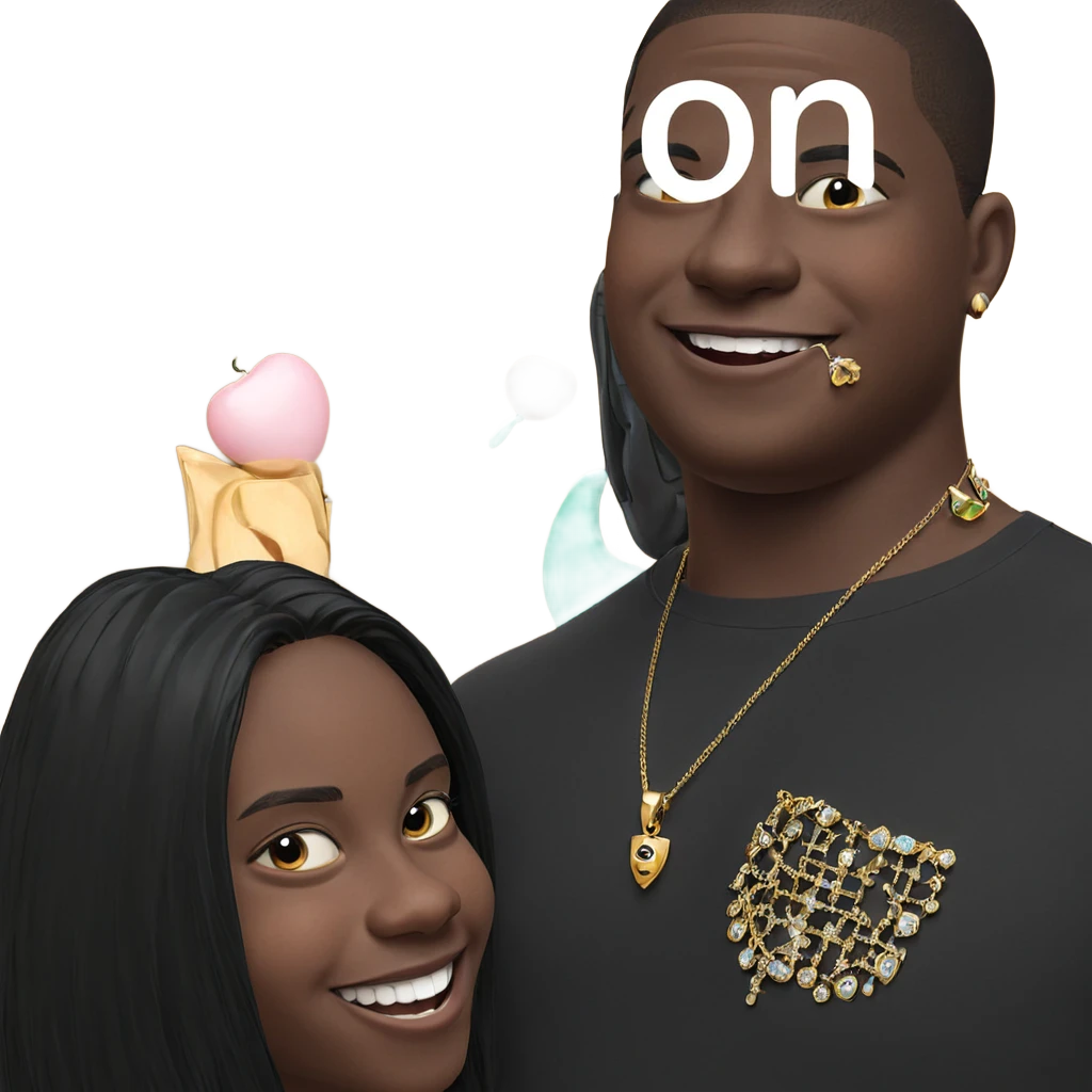 smiling boys with jewelry emoji