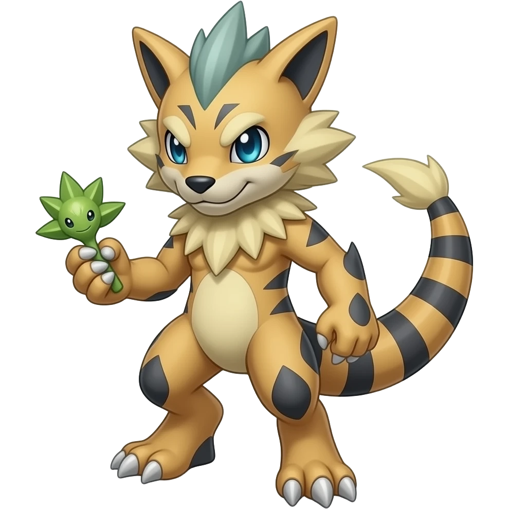 Guilmon-ExVeemon-Vernid-animal-hybrid-creature, full body emoji