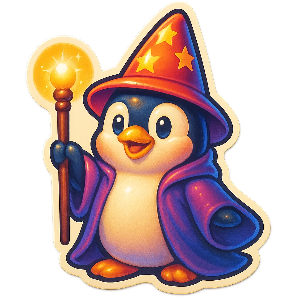 Penguin Wizard emoji