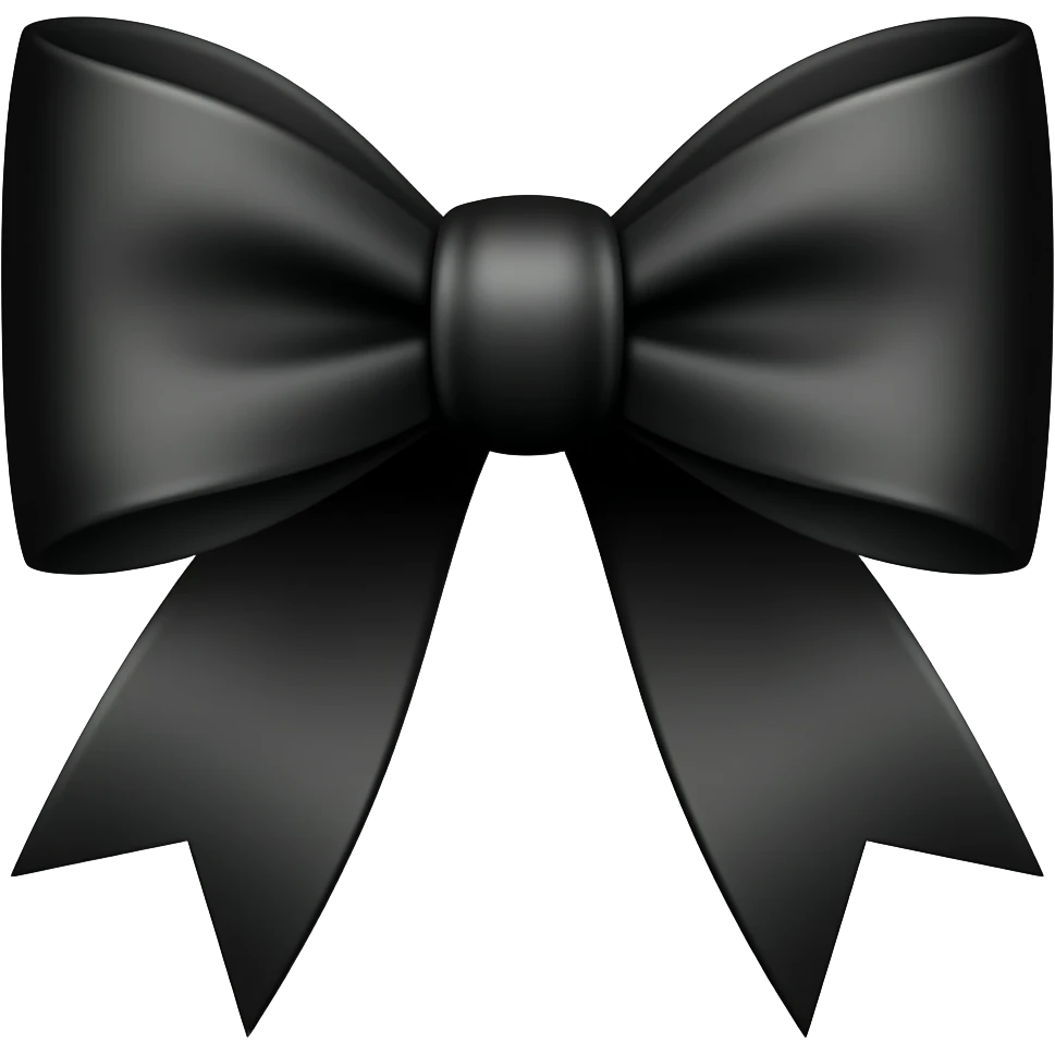 crea un emoji moño negro emoji