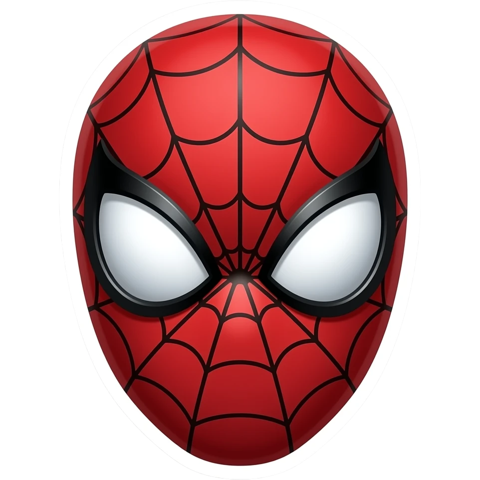 Spiderman face like sticker emoji