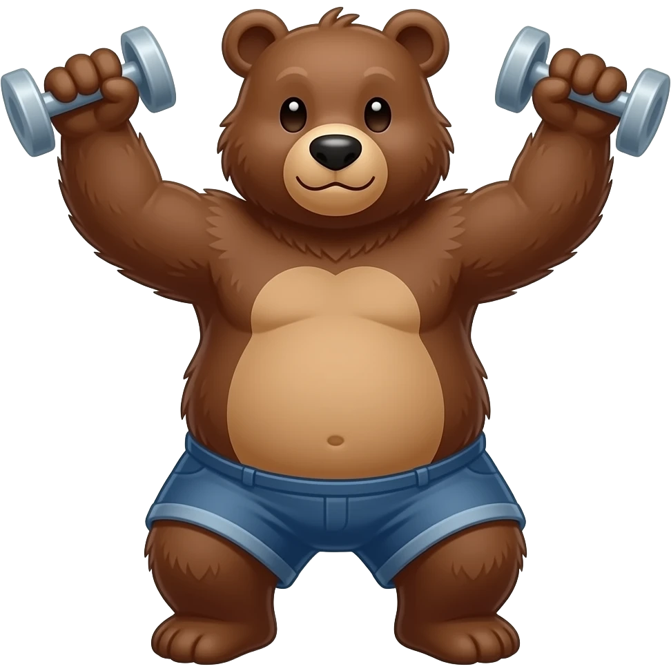 bear exercise emoji