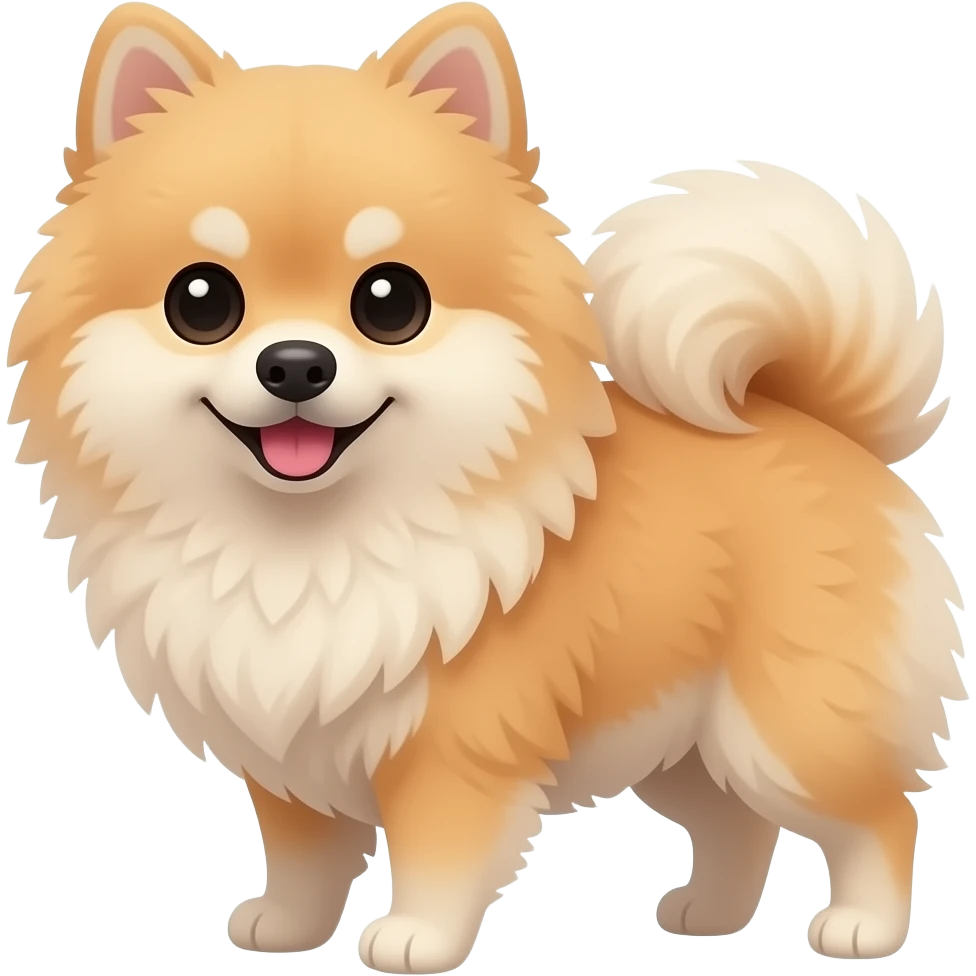 Inquisitive pomsky emoji