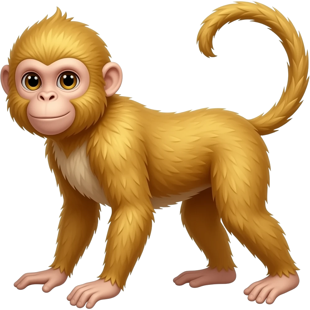 Golden monkey tailed emoji