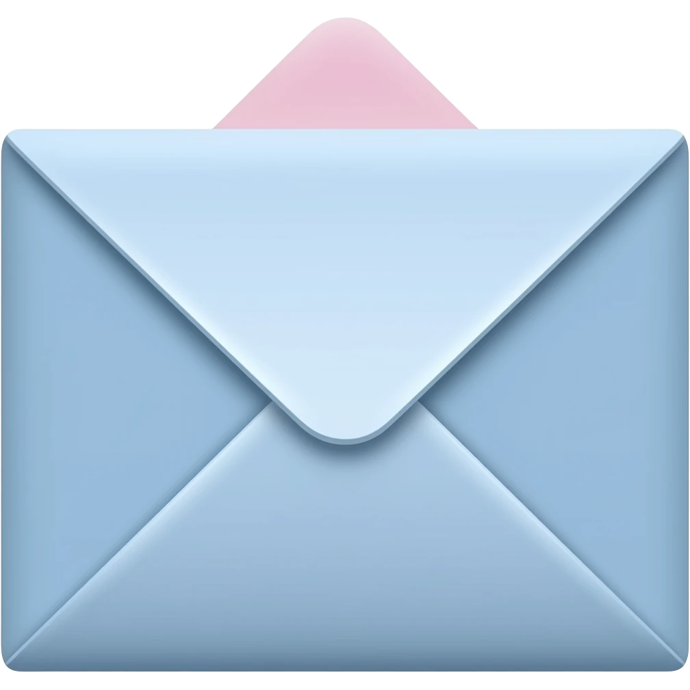 blue and pink envelope emoji