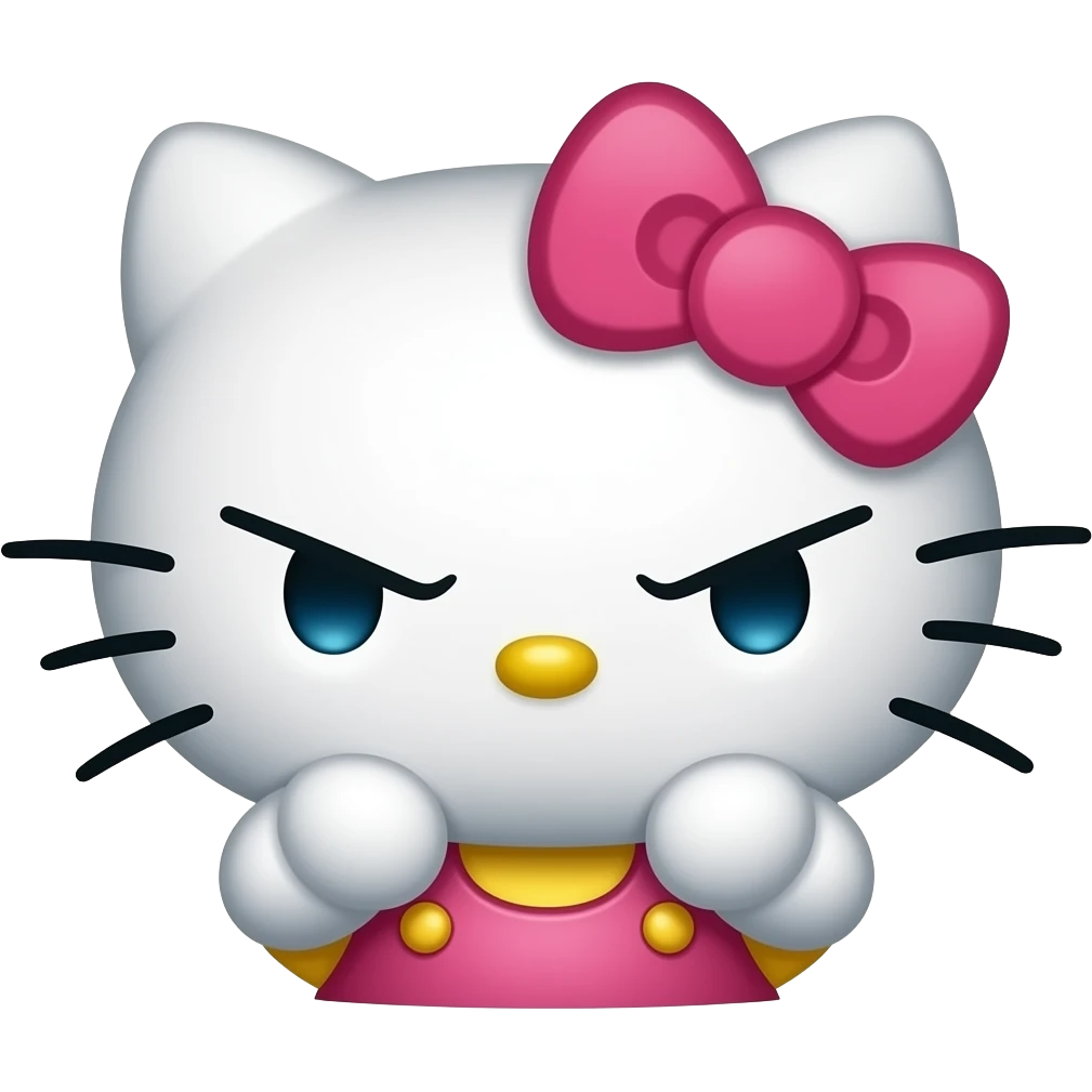Hello Kitty angry emoji