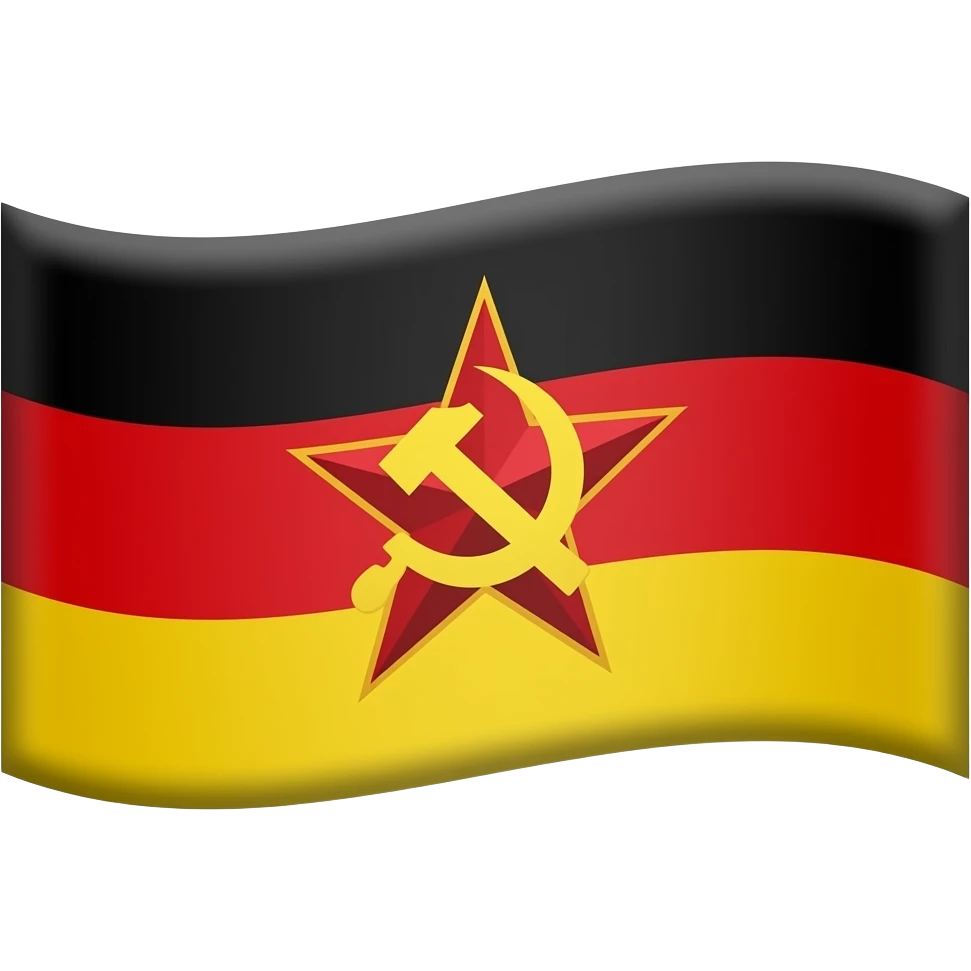 Show me a flag of Germany if it was a communist country emoji