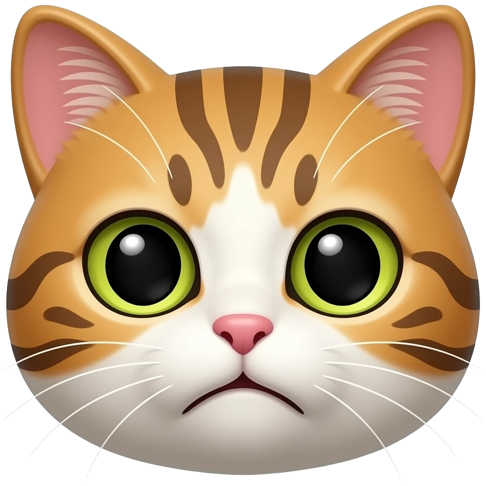 a cat with expression of disgust emoji