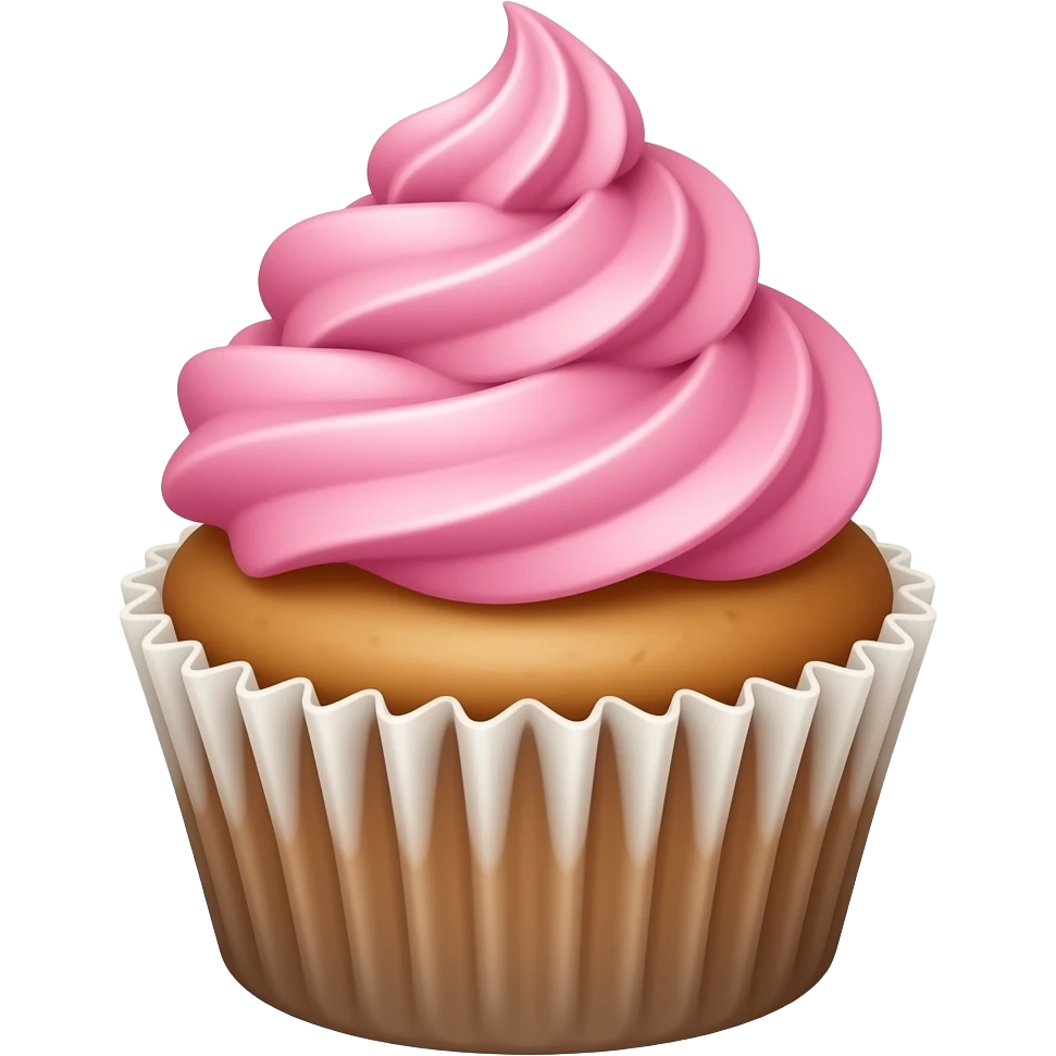 Cupcake with pink icing emoji