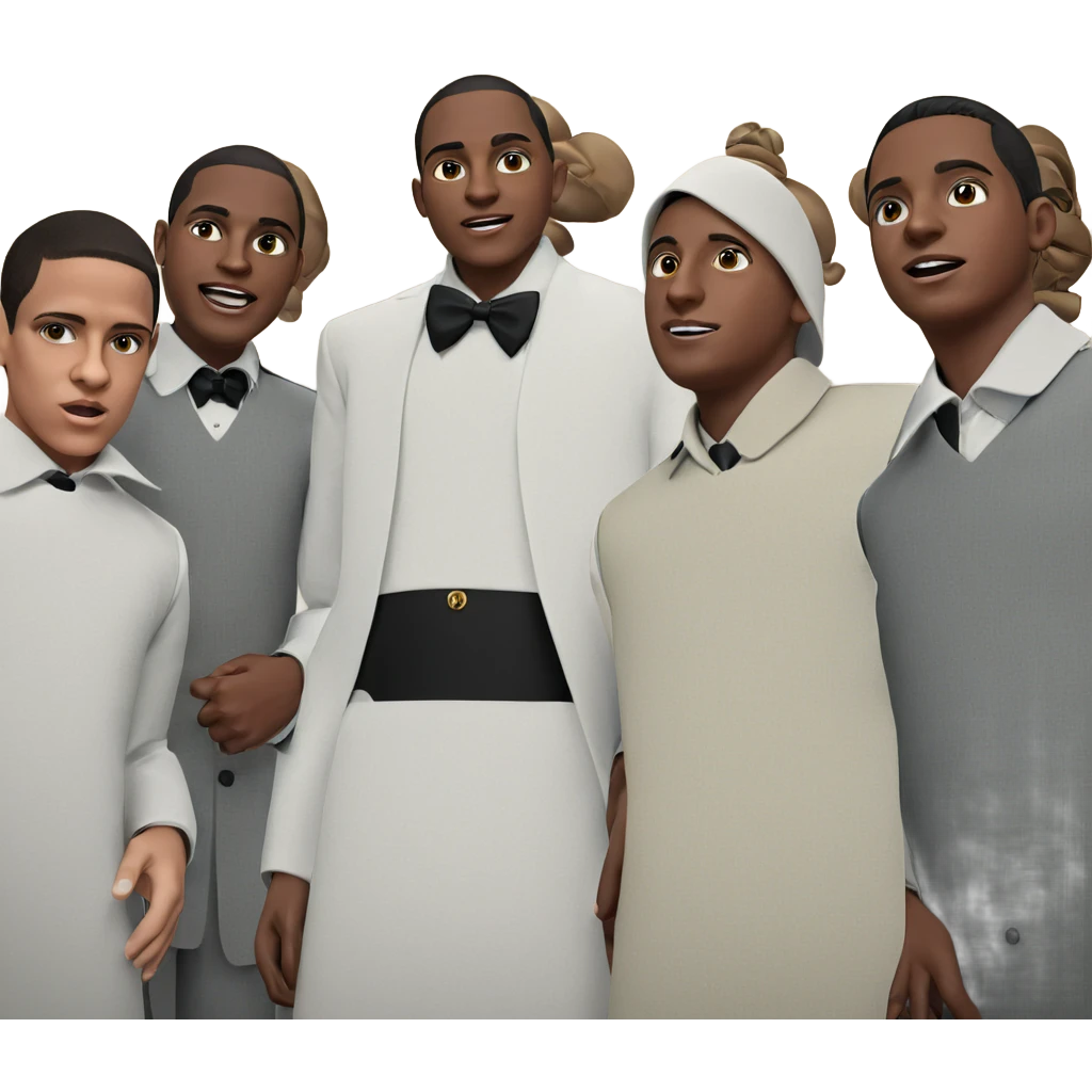 five boys in formal attire emoji