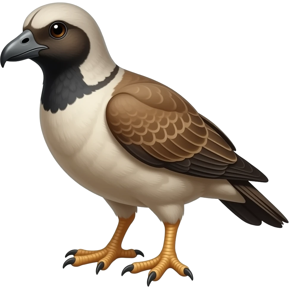 surrealistic - a plucked, wild bastard bird, with grown fat human feet - shown at a 45-degree angle emoji