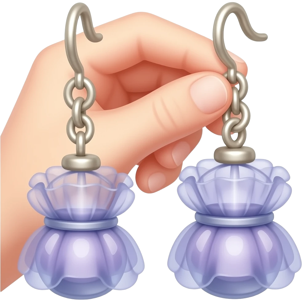 Attach the 1st earing top part to the second earing emoji