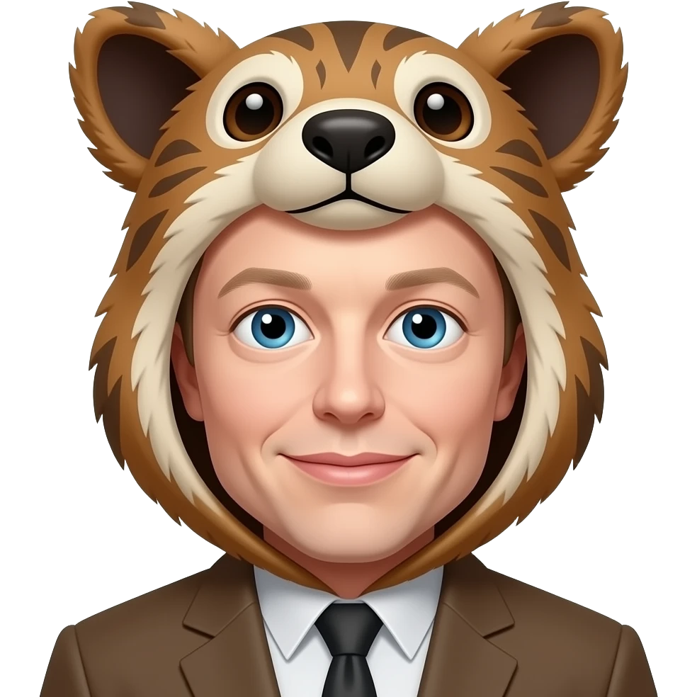 Elon Musk in an animal costume emoji