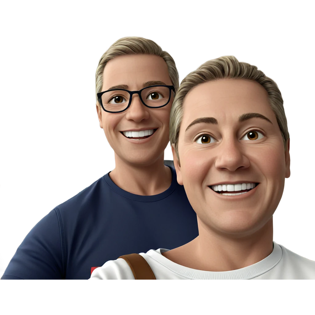 smiling boys in casual attire emoji