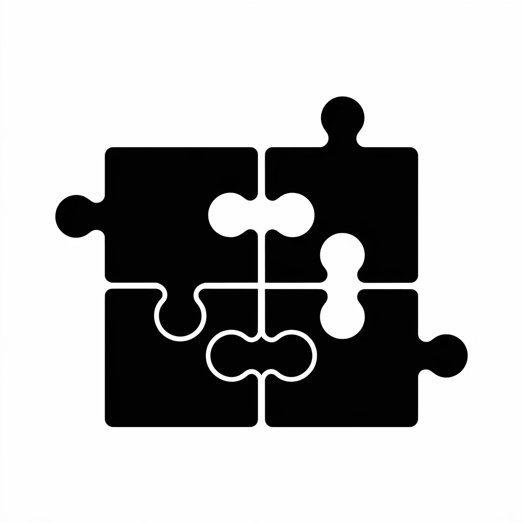 Puzzle icon black silhouette emoji