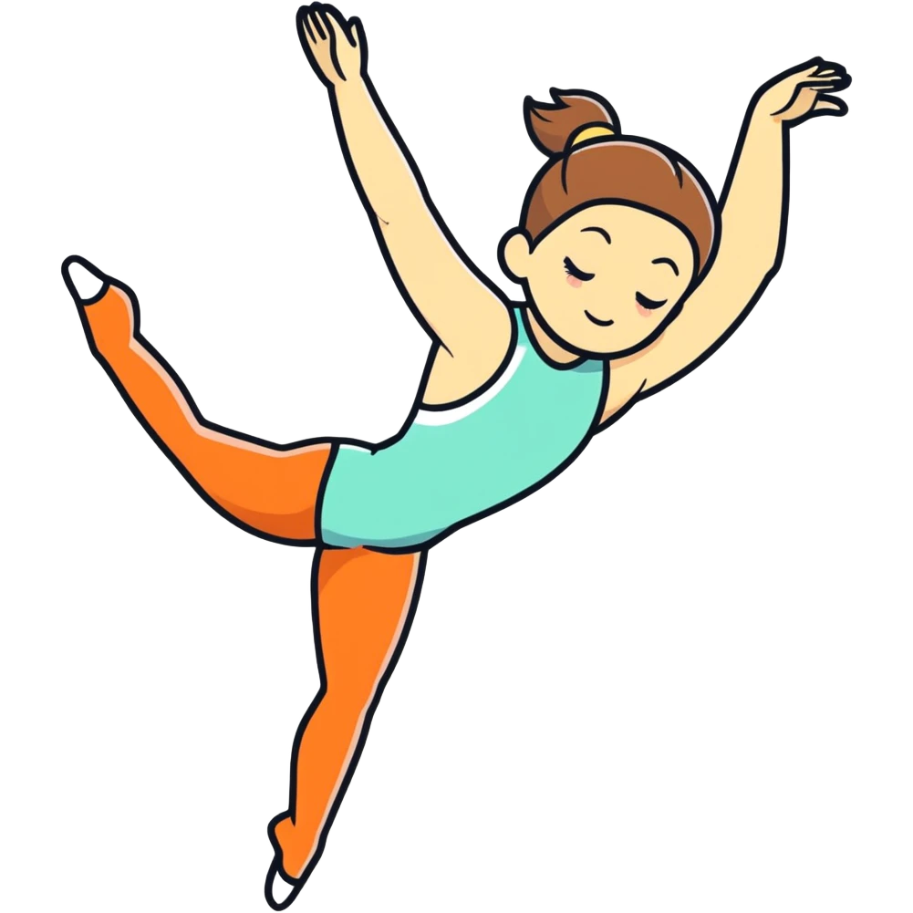 Gymnast falling emoji