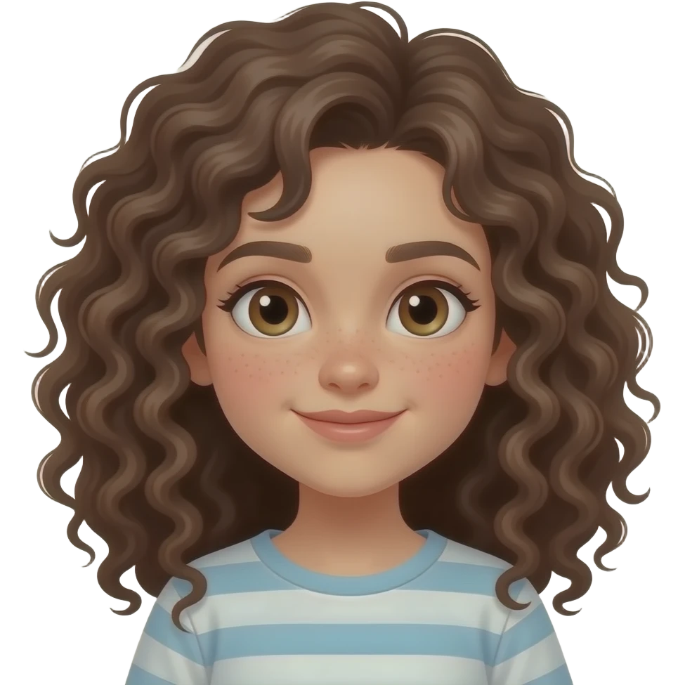 agent girl with curly hear emoji