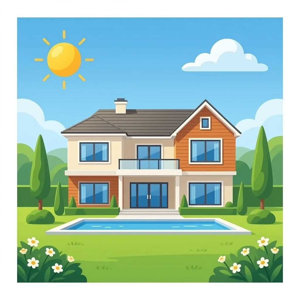 Giant Modern house emoji