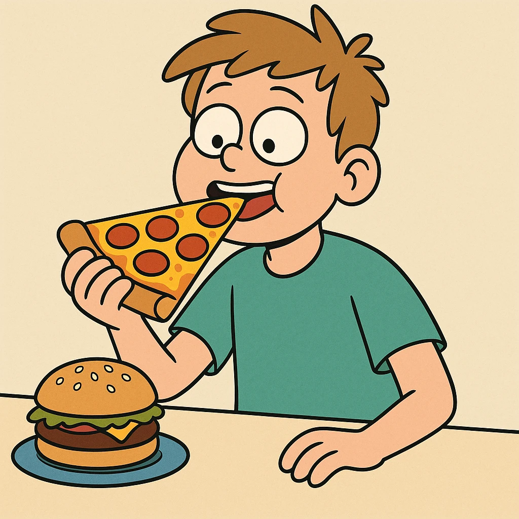 Hamburger pepperoni pizza the boy eating pizza emoji
