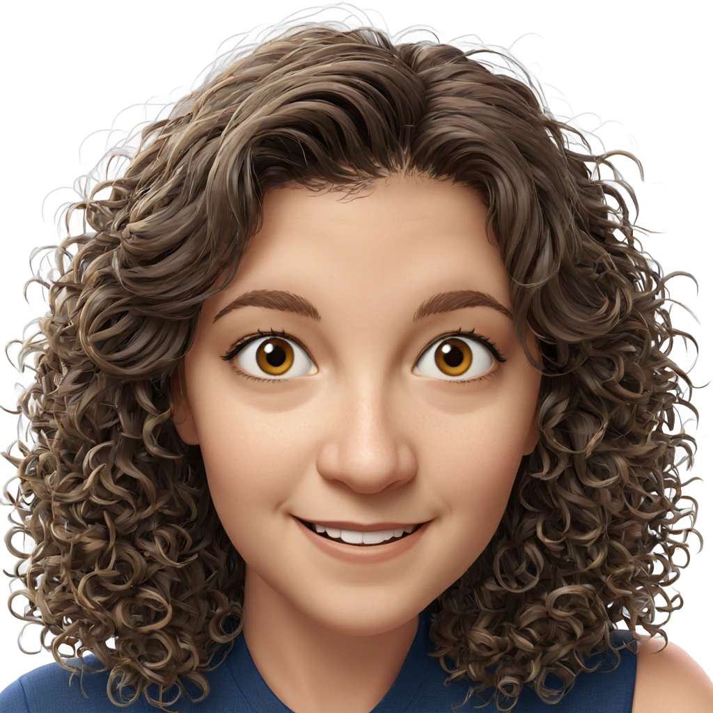 smiling girl with brown hair emoji