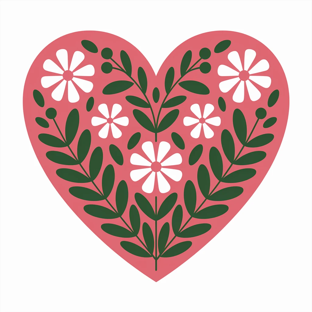 heart with a floral pattern emoji