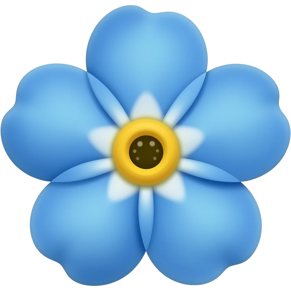 Forget me not blue flowers emoji