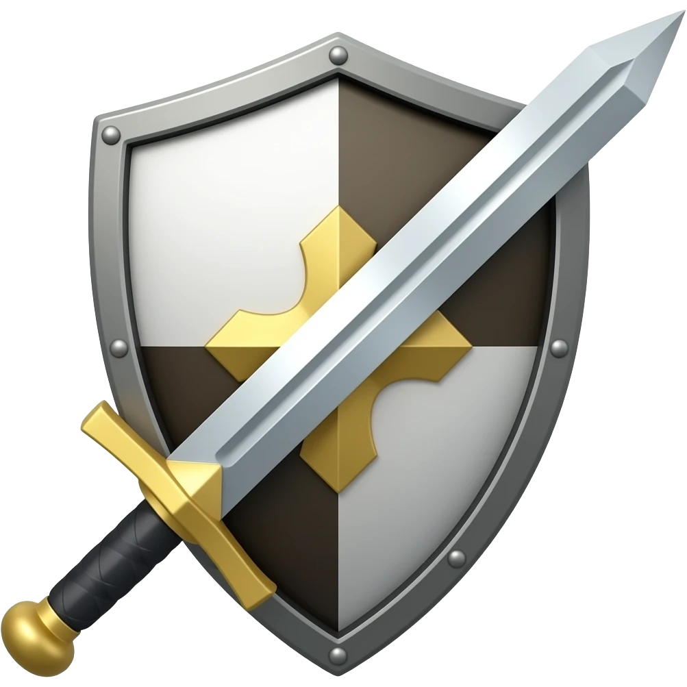Sword with sheild create an emoji emoji